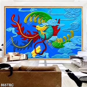 Tranh chim Phượng Hoàng nghệ thuật đẹp