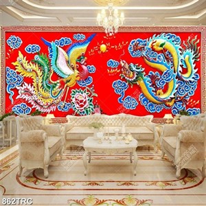 Tranh Rồng Phượng trang trí tường đẹp