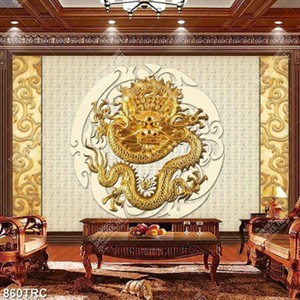 Tranh phù điêu rồng vàng chất lượng cao