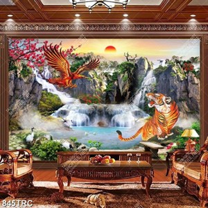 Tranh phong thuỷ Hổ và Đại Bàng chất lượng cao