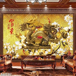 Tranh tài lộc rồng vàng chất lượng cao đẹp
