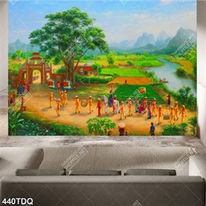 Tranh dán tường vinh qui bái tổ đẹp nhất