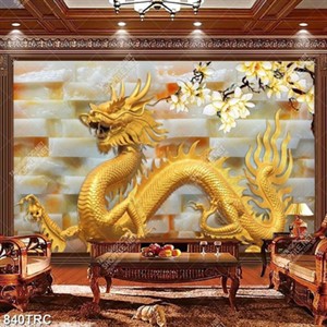 Tranh rồng nền giả ngọc chất lượng cao