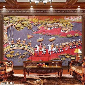 Tranh 3D giả ngọc vinh quy bái tổ trang trí nội thất