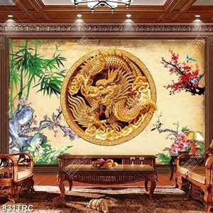 Tranh phù điêu rồng chất lượng cao file psd