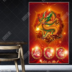 Tranh Rồng Phúc Lộc Thọ file psd