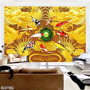 Tranh rồng vàng phù điêu đẹp