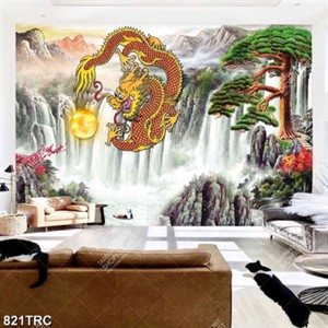 Tranh sơn dầu phong thuỷ và rồng