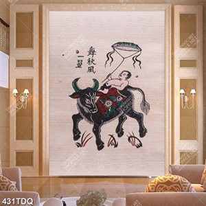 Tranh Đông Hồ chú bé chăn trâu file gốc