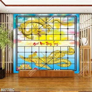 Tranh bàn cờ tướng rồng phượng in chất lượng cao