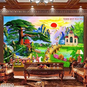 Tranh vinh quy bái tổ gắn tường in uv