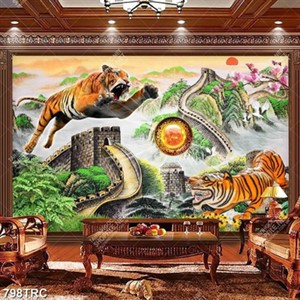 Tranh 2 hổ và phong thuỷ