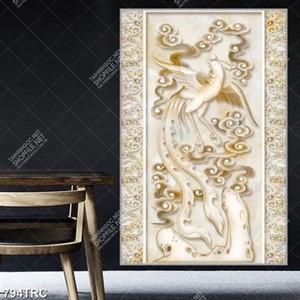 Tranh chim phượng nền giả ngọc đẹp