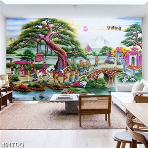 Tranh vinh quang bái tổ in uv decor phòng khách