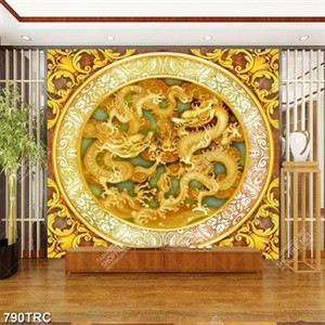 Tranh giả ngọc đôi rồng chất lượng cao