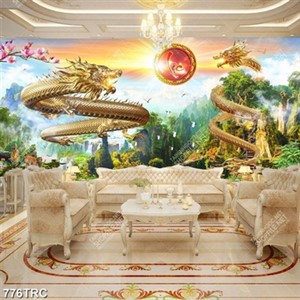 Tranh rồng phượng và cảnh phong thuỷ đẹp