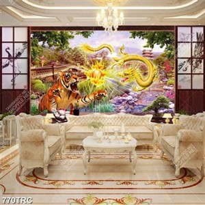 Tranh Rồng và Hổ trang trí tường đẹp