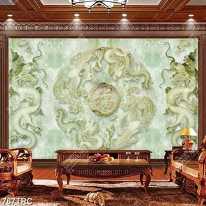 Tranh tranh nền giả ngọc rồng phượng đẹp