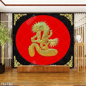 Tranh phù điêu rồng trang trí phòng khách