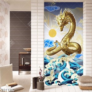 Tranh Rồng ngoài biển in chất lượng lớn