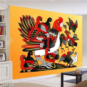 Tranh dân gian Đông Hồ đàn gà đẹp nhất