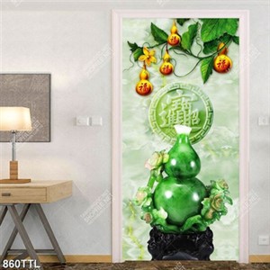 Tranh tài lộc quả bầu giả ngọc trang trí nội thất