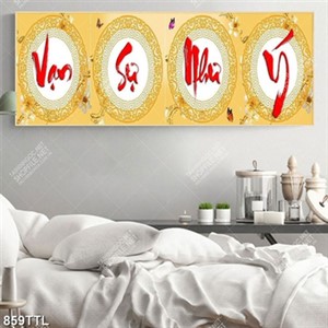 Tranh gắn tường khổ ngang Vạn Sự Như Ý file gốc