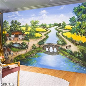 Tranh vùng quê bình yên in uv