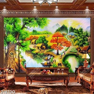 Tranh phong cảnh làng quê trang trí nội thất