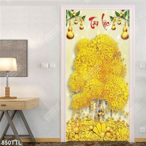 Tranh 3D giả ngọc tài lộc cây kim tiền in uv