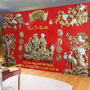 Tranh mừng thọ ông bà file gốc