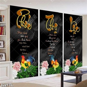 Tranh gắn tường phúc lộc thọ trang trí nội thất đẹp nghệ thuật