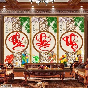 Tranh phúc lộc thọ trang trí tết in kính đẹp nhất