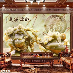 Tranh giả ngọc Phật Di Lặc gắn tường in uv