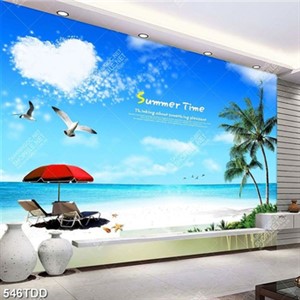 Tranh psd biển mùa hè chất lượng cao
