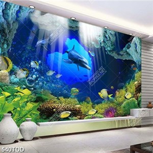 File tranh psd hang động cá heo dưới đại dương