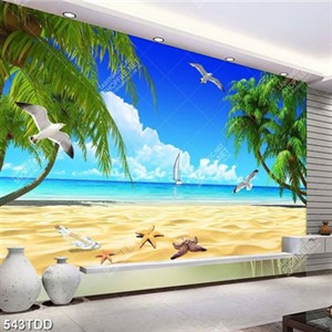 Tranh phong cảnh biển đẹp độc đáo psd