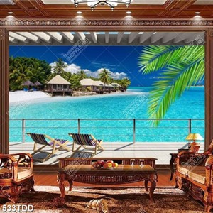 Tranh psd khu nghĩ dưỡng đẹp