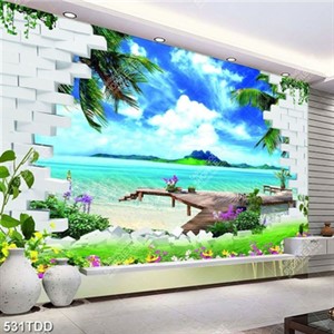 Tranh 3d đại dương tranh trí phòng khách