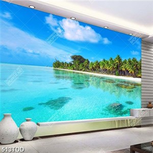 Tranh hòn đảo trên biển psd