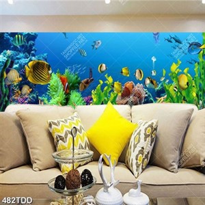 Tranh cá và san hô đại dương psd