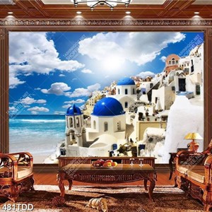 Tranh lâu đài trên biển chất lượng cao