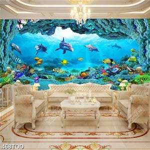 Tranh hang động và cá heo biển