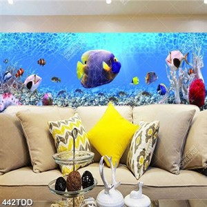 Tranh psd đàn cá đẹp độc đáo