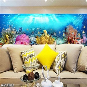 Tranh dãy san hô màu sắc dưới biển file gốc