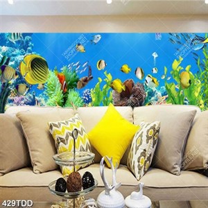 Tranh psd đàn cá trang trí hồ cá đẹp