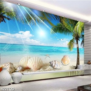 File tranh gốc bãi biển và cây dừa