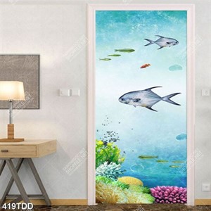 Tranh psd cá đại dương siêu nét