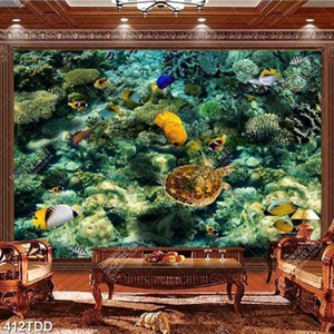 File tranh gốc san hô, rùa và cá biển trí treo tường đẹp