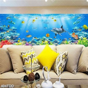 Tranh psd cá đại và dương xanh